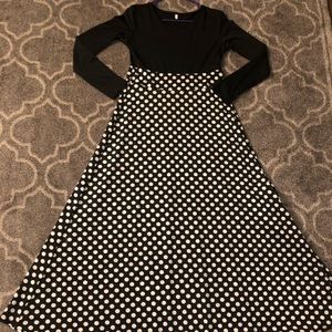 Modest Maxi Polka Dot Dress